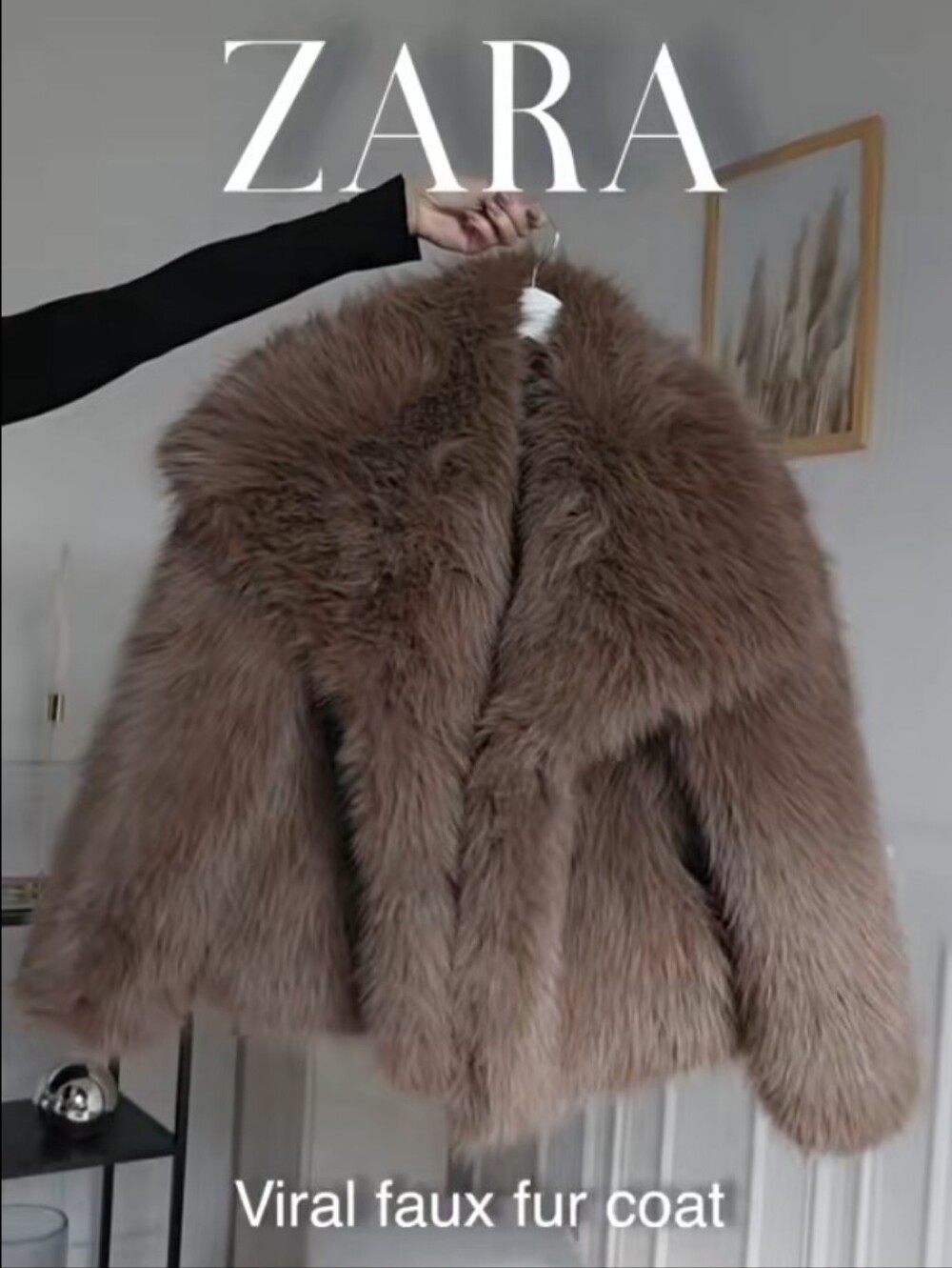 ZARA  FAUX FUR SHORT COAT - Picture 15 of 15